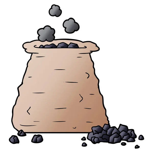 Cartoon Sack Coal — Stock Vector