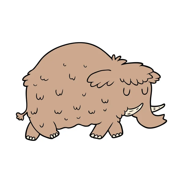 Illustrazione Vettoriale Mammut Dei Cartoni Animati — Vettoriale Stock