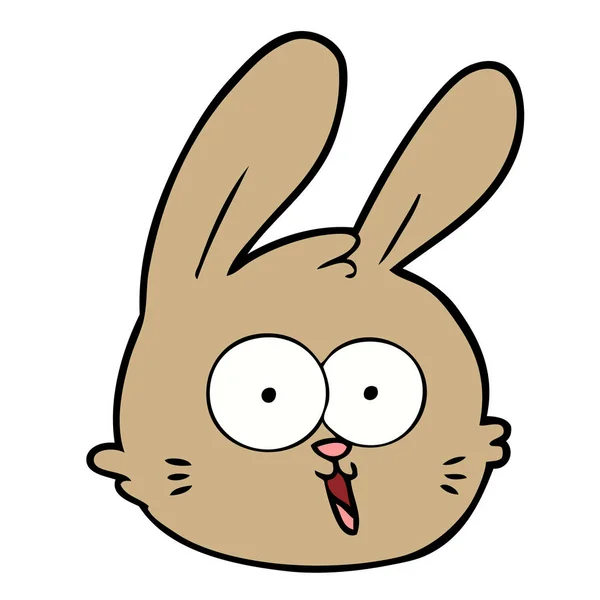 Vector Illustration Cartoon Rabbit Face — Stock Vector