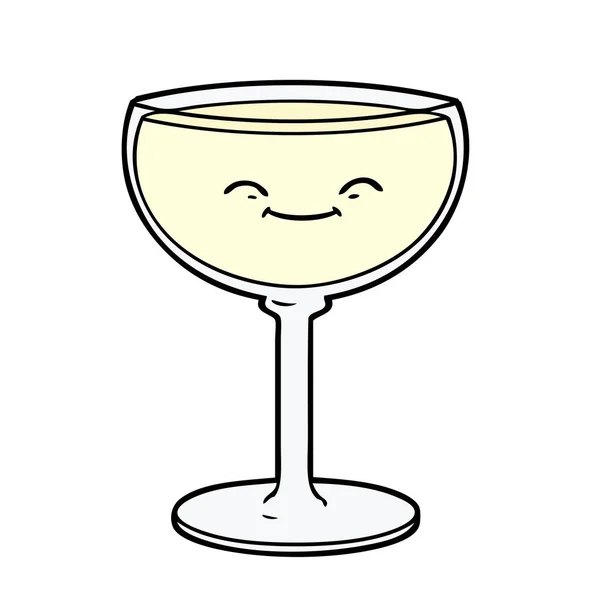 Cartoon Glas Wijn — Stockvector