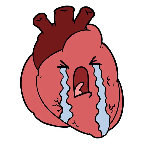 Ilustración Vectorial Del Corazón Dibujos Animados — Archivo Imágenes Vectoriales