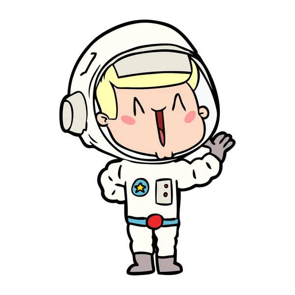 歌漫画宇宙飛行士のベクトル イラスト — ストックベクタ
