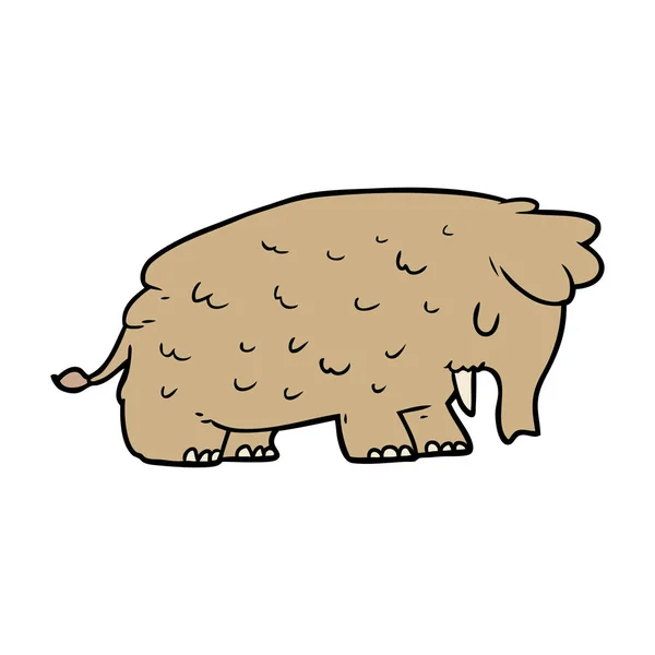 Vektorillustration Tecknad Mammut — Stock vektor