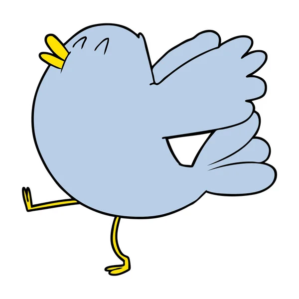 Vector Ilustración Dibujos Animados Aleteo Pájaro — Vector de stock