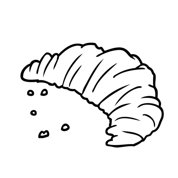 Perokresba Croissant — Stockový vektor