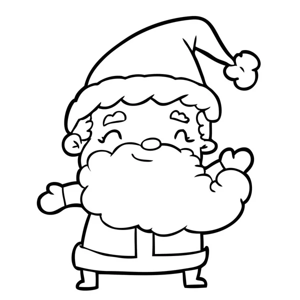 Disegno Linee Babbo Natale — Vettoriale Stock