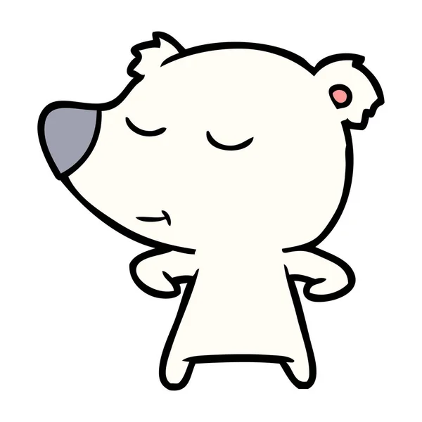 快乐卡通北极熊 — 图库矢量图片