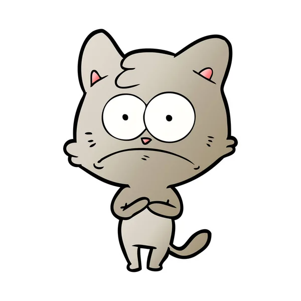 Vector Illustratie Van Cartoon Kat — Stockvector