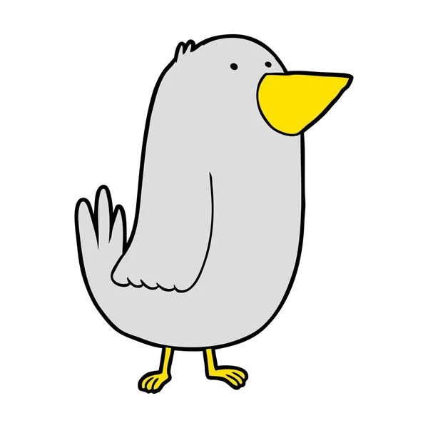 Vector Illustratie Van Cartoon Vogel — Stockvector