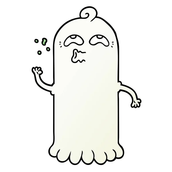 Ilustración Vectorial Dibujos Animados Fantasma — Vector de stock