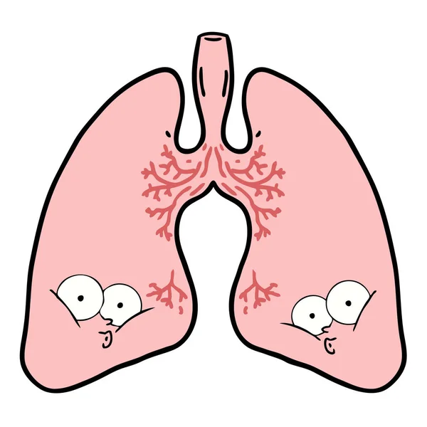 漫画肺のベクトル イラスト — ストックベクタ