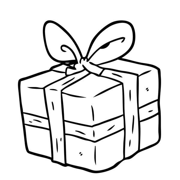 Disegno Linee Regalo Avvolto — Vettoriale Stock