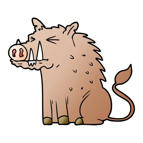 Vektorillustration Von Cartoon Warzenschweinen — Stockvektor