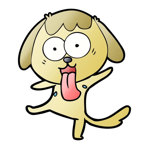 Vector Illustratie Van Schattige Cartoon Hond — Stockvector