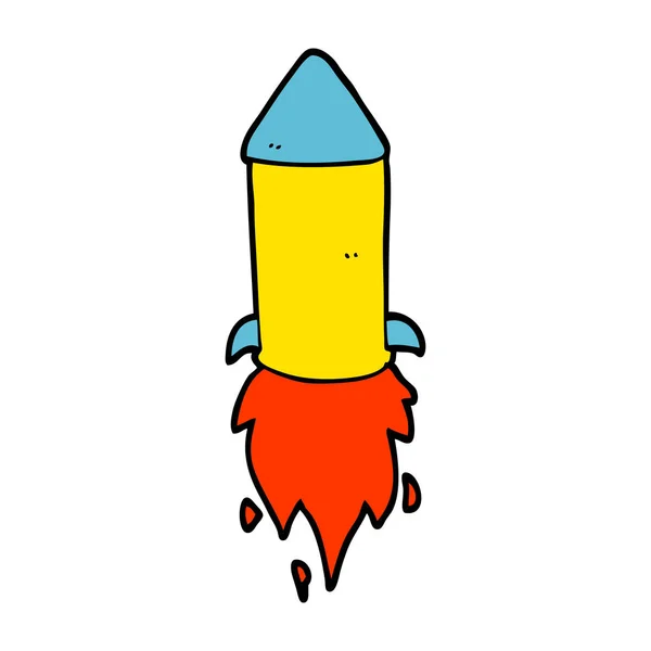 Vektor Illustration Tegneserie Raket – Stock-vektor