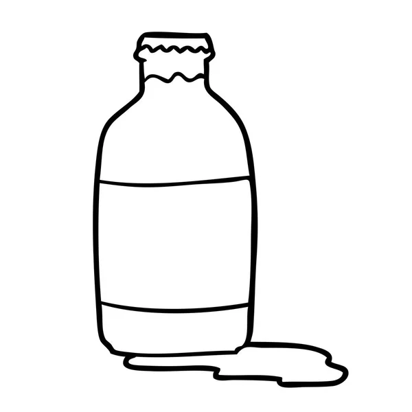 Linje Ritning Pint Färsk Mjölk — Stock vektor