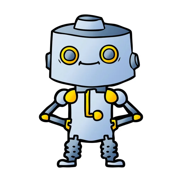 Vektor Illustration Tecknad Robot — Stock vektor