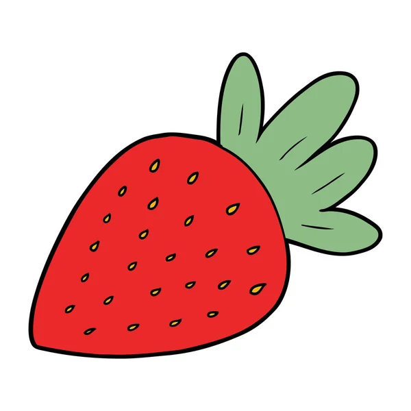 Vector Illustration Cartoon Strawberry — Stock Vector