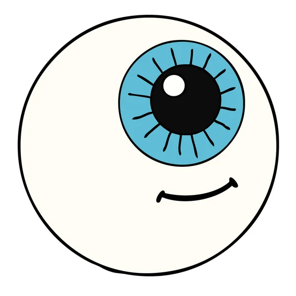 Ilustración Vectorial Del Globo Ocular Dibujos Animados — Archivo Imágenes Vectoriales