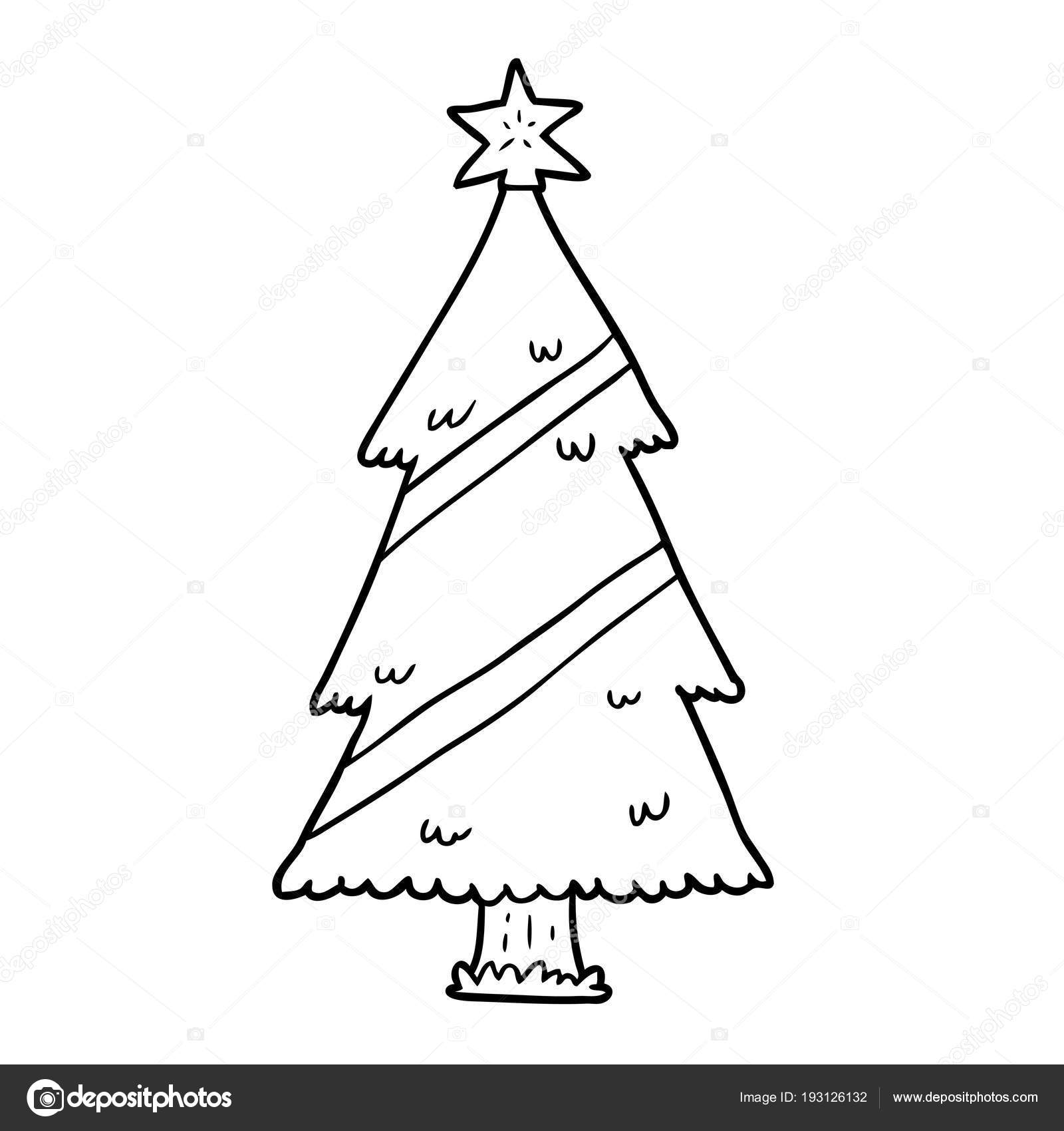 Disegno Albero Natale Vettoriali Stock Lineartestpilot
