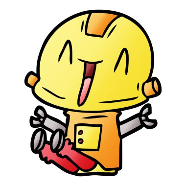 Çizgi film robotunun vektör çizimi