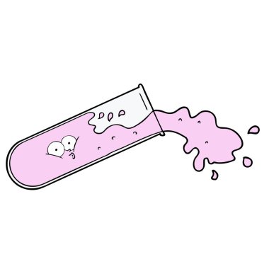 test tüpü dökülmesini çizgi film