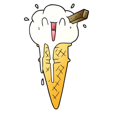 Çizgi film dondurmasının vektör çizimi