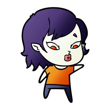 sevimli çizgi vampir kız