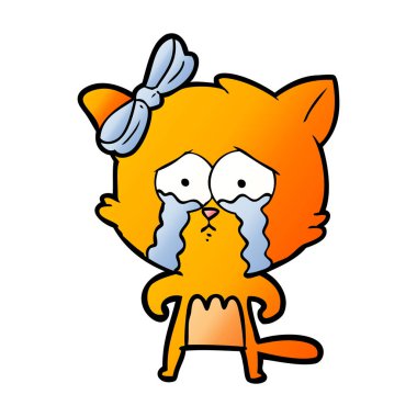 Çizgi film kedisinin vektör çizimi