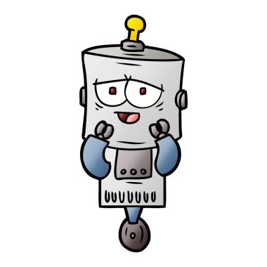 Çizgi film robotunun vektör çizimi