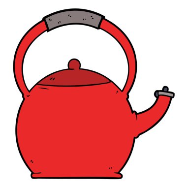 Çizgi film çaydanlığının vektör çizimi