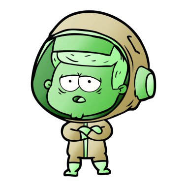 Çizgi film astronotunun vektör çizimi