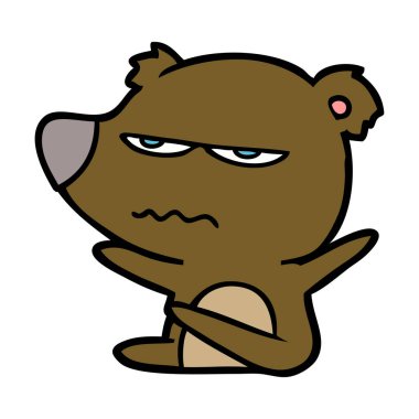 kızgın ayı karikatür vektör çizim