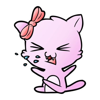 Çizgi film kedisinin vektör çizimi