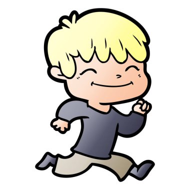 vektör çizim karikatür mutlu çocuk