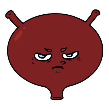 vektör çizim karikatür mesane