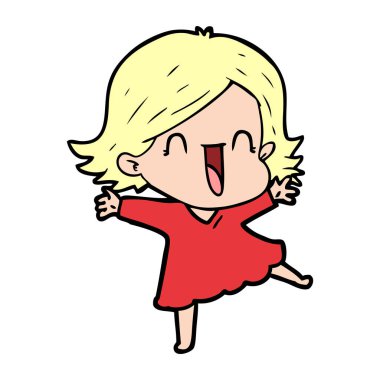 vektör çizim karikatür komik kadın