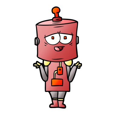 Çizgi film robotunun vektör çizimi