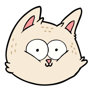 vektör çizim karikatür kedi yüz