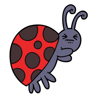 vektör çizim karikatür uğur böceği