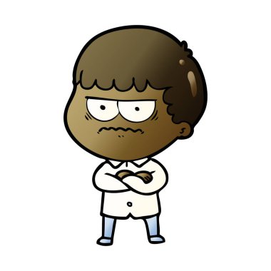 Çizgi film adamı vektör illüstrasyonu 