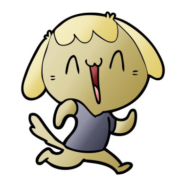 Çizgi film köpeğinin vektör çizimi