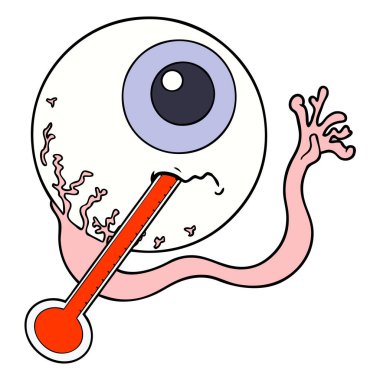 vektör çizim karikatür göz küresi