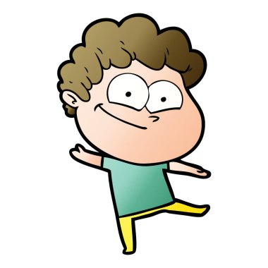 vektör çizim karikatür mutlu adam