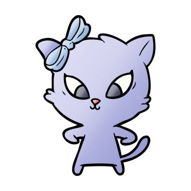 Çizgi film kedisinin vektör çizimi