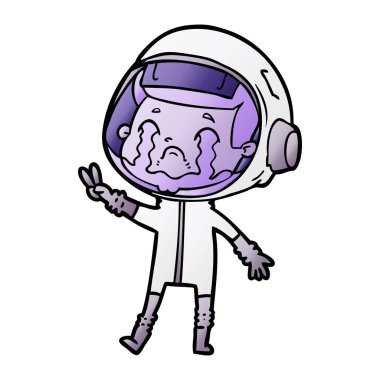 Çizgi film astronotunun vektör çizimi