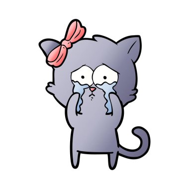 Çizgi film kedisinin vektör çizimi