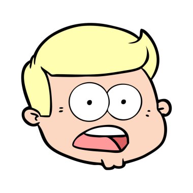 vektör çizim karikatür erkek yüz