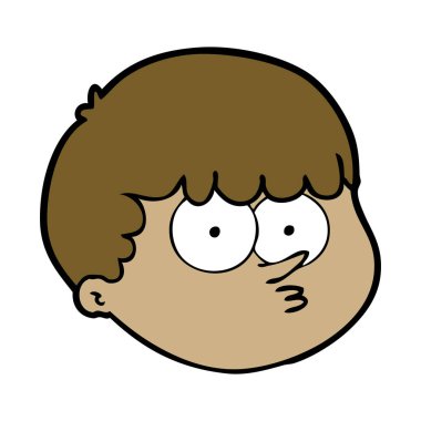 vektör çizim karikatür erkek yüz