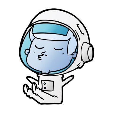 Çizgi film astronotunun vektör çizimi